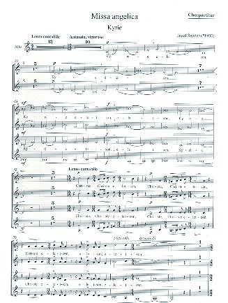 Missa angelica für Sopran (Tenor), gem Chor und Orchester