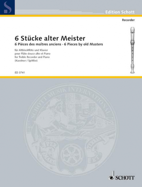 6 Stücke alter Meister für Altblockflöte und Klavier