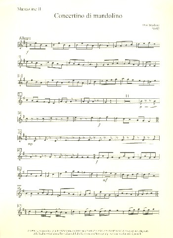 Concertino di mandolino für Zupfensemble (Zupforchester)