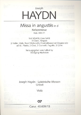 Missa in angustiis d-Moll Hob.XXII:11 für Soli, Chor und Orchester