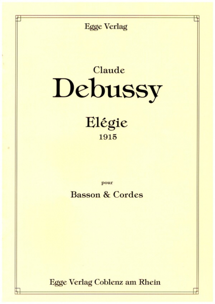Élégie für Fagott (Kontrafagott) und Klavier (Streicher)