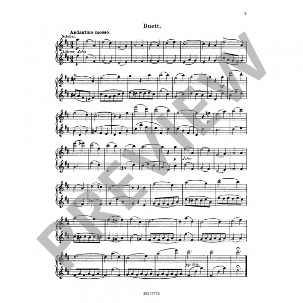 Etüden für Flöte 20 leichte und melodische Lektionen op.93 Heft 1