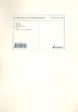 Konzert G-Dur op.6,1 für Streichorchester
