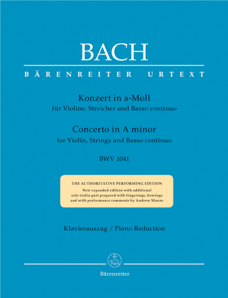 Klavierauszug &amp; Stimmen Konzert a-Moll BWV 1041