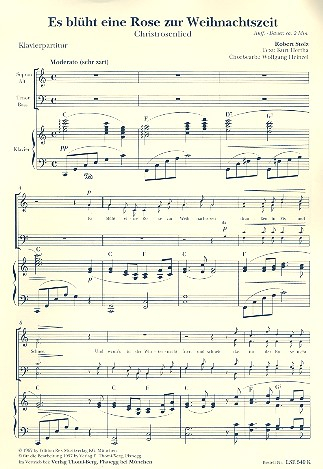 Es blüht eine Rose zur Weihnachtszeit für gem Chor und Klavier