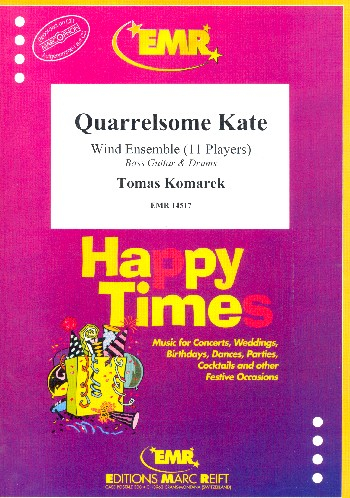 Quarrelsome Kate for wind ensemble (11 players), bass guitar and drum set