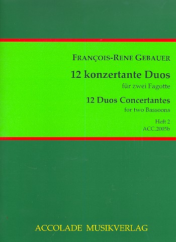 12 duos concertants op.44 Band 2 (Nr.4-6) für 2 Fagotte