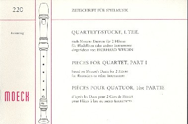 Quartettstücke nach Mozarts Duetten für 2 Hörner Band 1
