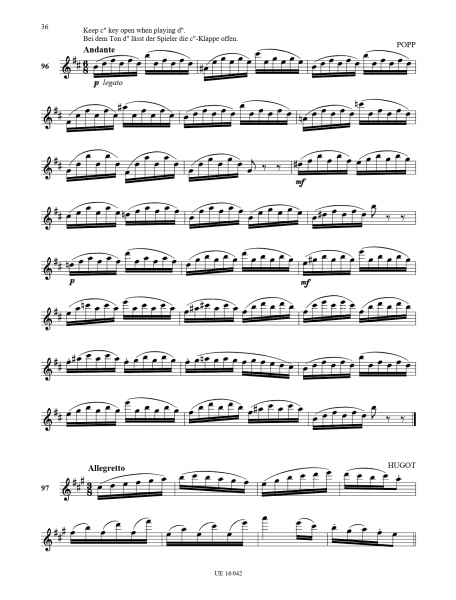 Etüden für Querflöte 125 easy classical studies