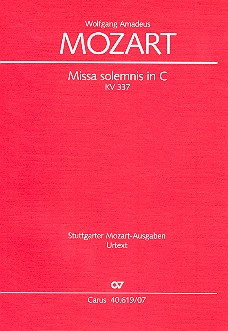 Missa solemnis C-Dur KV337 für Soli (SATB), Chor und Orchester