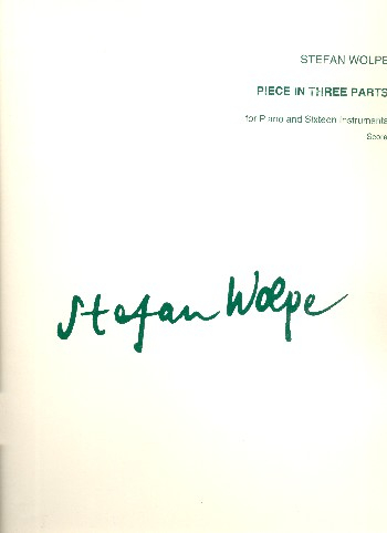 Piece in 3 parts for piano and 16 instruments