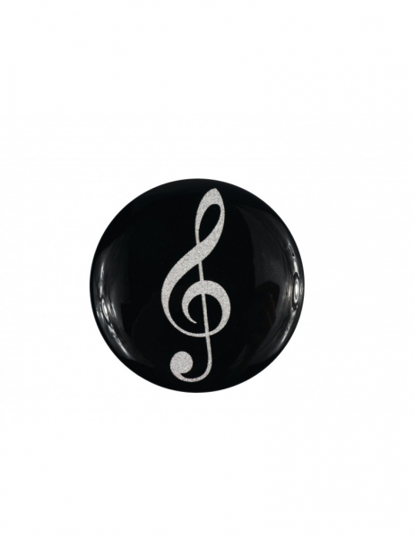 Magnet agifty Magnet Button: Violinschlüssel Silber Glitter