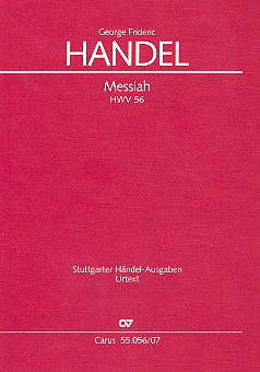 The Messiah HWV56 for soli, mixed chorus and orchestra (en/dt)