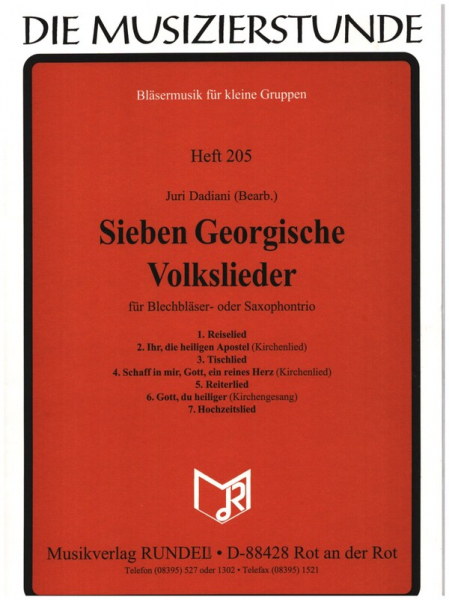 7 georgische Volkslieder für Blechbläsertrio (Saxophontrio)
