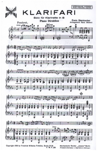 Klarifari für Klarinette und Klavier