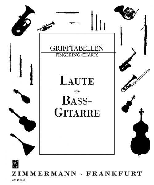 Grifftabelle für schwedische Laute und E-Bass (Baßgitarre)