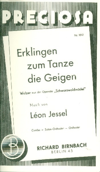 Erklingen zum Tanze die Geigen: für Salonorchester