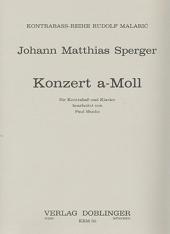 Konzert a-Moll Nr. für Kontrabaß und Orchester für Kontrabaß und Klavier