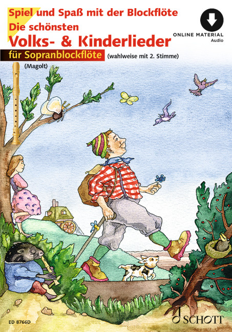 Schott Music Gmbh & Co.kg Spielband Für Sopranblockflöte Die Schönsten Volks- Und Kinderlieder