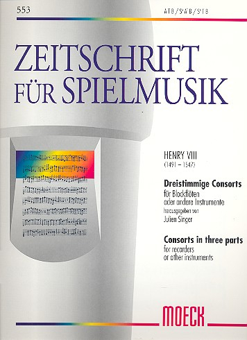 3-stimmige Consorts für Blockflöten oder andere Instrumente