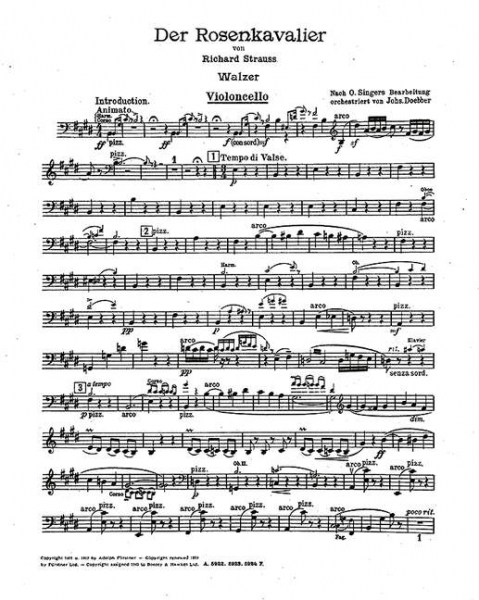Tanz-Walzer aus Der Rosenkavalier op. 59 für Orchester