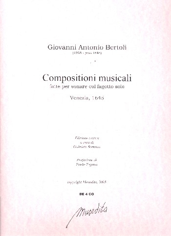 Compositioni musicali für Fagott und Bc