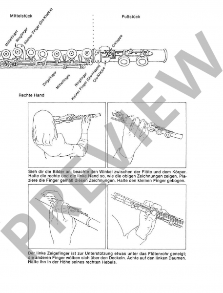 Schule für Querflöte Flöte lernen Teil 1
