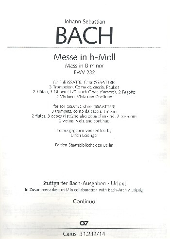 Messe h-Moll BWV 232 für Soli, gem Chor und Orchester
