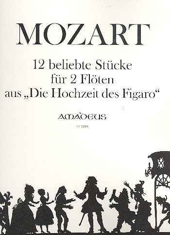 12 beliebte Stücke aus Die Hochzeit des Figaro für 2 Flöten