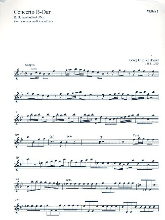 Concerto B-Dur für Sopraninoblockflöte, 2 Violinen