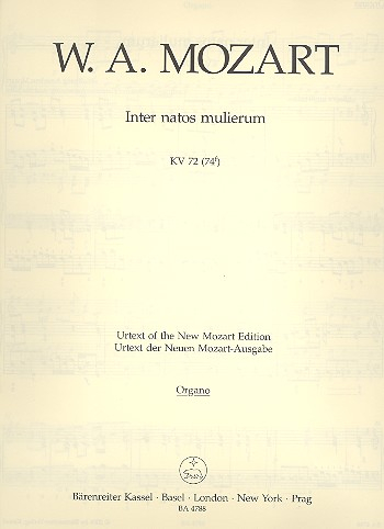 Inter natos mulierum KV72 (KV74f) für gem Chor und Orchester