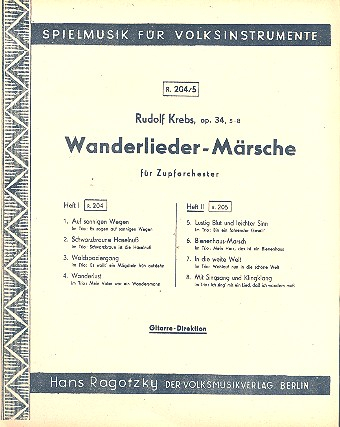 Wanderlieder-Märsche op.34,5-8 Band 2 für Mandolinenorchester