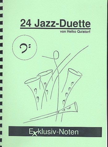 24 Jazz-Duette in C Bassschlüssel Spielpartitur