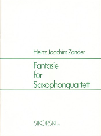Fantasie für Saxophonquartett Partitur und Stimmen