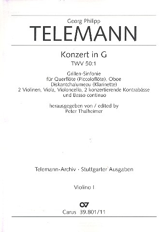 Grillen-Sinfonie G-Dur TWV50:1 für Orchester