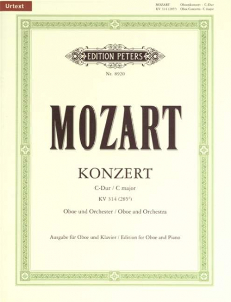 Klavierauszug mit Stimme Konzert C-Dur KV 314 (285D)