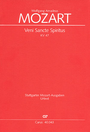 Veni sancte spiritus KV47 für Soli, gem Chor und Orchester