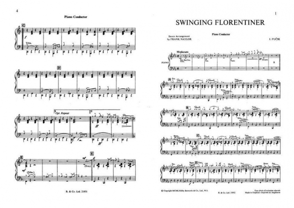 Swinging Florentiner / Under the Double Eagle für Salonorchester