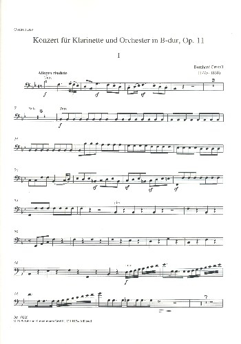 Konzert B-Dur op.11 für Klarinette und Orchester