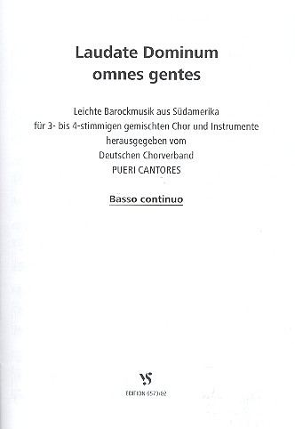 Laudate dominum omnes gentes für gem Chor und Instrumente
