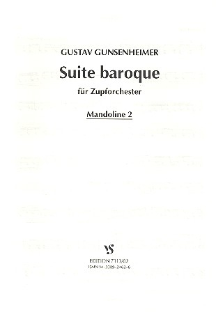 Suite Baroque für Zupforchester Mandoline 2