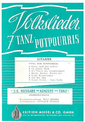 7 Volkslieder Tanzpotpourris für Orchester