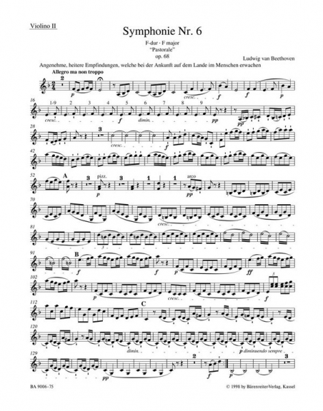 Sinfonie F-Dur Nr.6 op.68 für Orchester