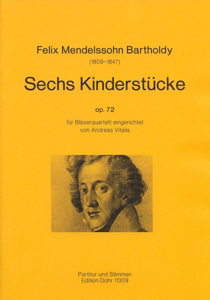 6 Kinderstücke op.72 für Flöte, Klarinette, Horn und Fagott