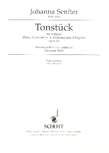 Tonstück E-Dur op.60 für Flöte, Klarinette in A, 4 Hörner und 2 Fagotte