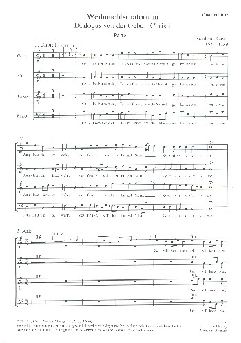 Weihnachtsoratorium für Soli, gem Chor und Orchester