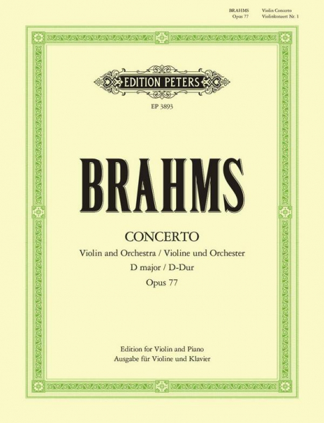 Konzert D-Dur op.77 für Violine und Orchester für Violine und Klavier