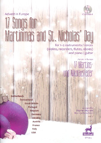 17 Martins- und Nikolauslieder (+CD) für 1-2 Instrumente (Stimmen) und Klavier (Gitarre)