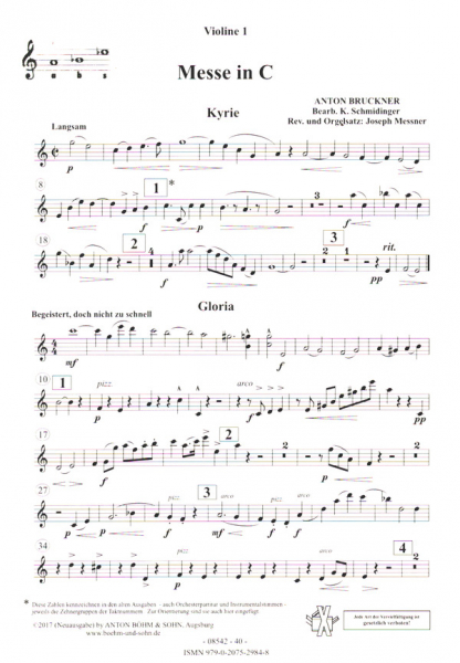 Messe C-Dur &#039;Windhaager Messe&#039; für gem Chor, Orgel und Orchester