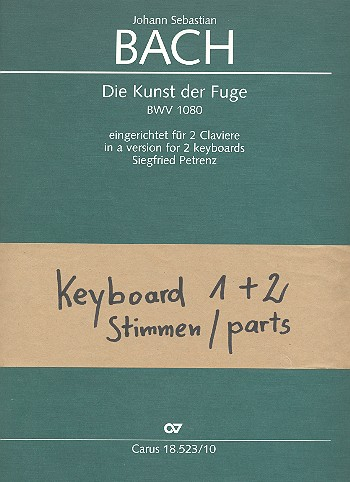 Die Kunst der Fuge BWV1080 für 2 Klaviere, Stimmen